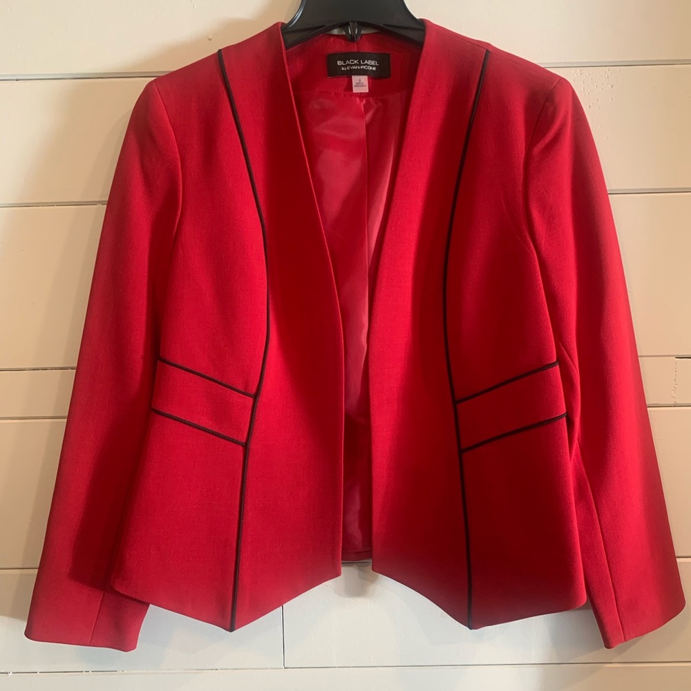 Black Label Women’s Red Blazer, Size 8